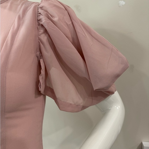 By Anthropologie Modern Sheer Midi Dress Violet Ice Size 0. - Picture 9 of 13